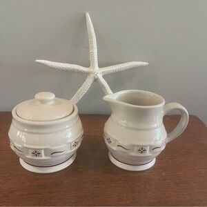 Longaberger Woven Traditions Sugar & Creamer